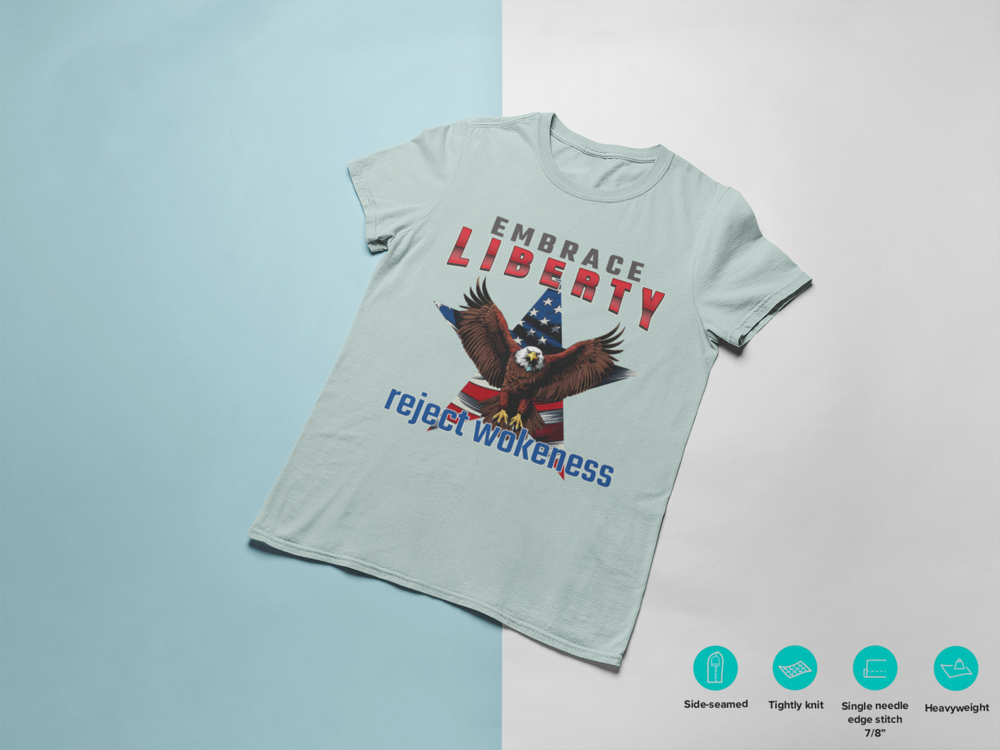 EMBRACE LIBERTY, reject wokeness - Men's Heavyweight T-Shirt