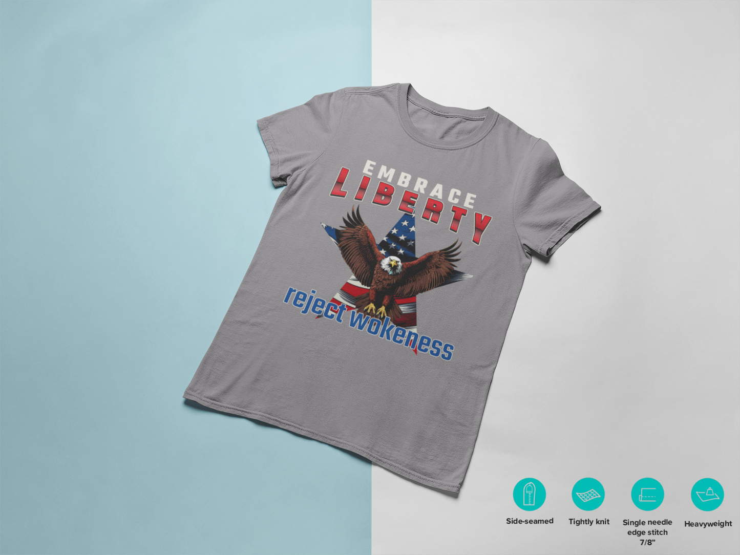 EMBRACE LIBERTY, reject wokeness - Men's Heavyweight T-Shirt