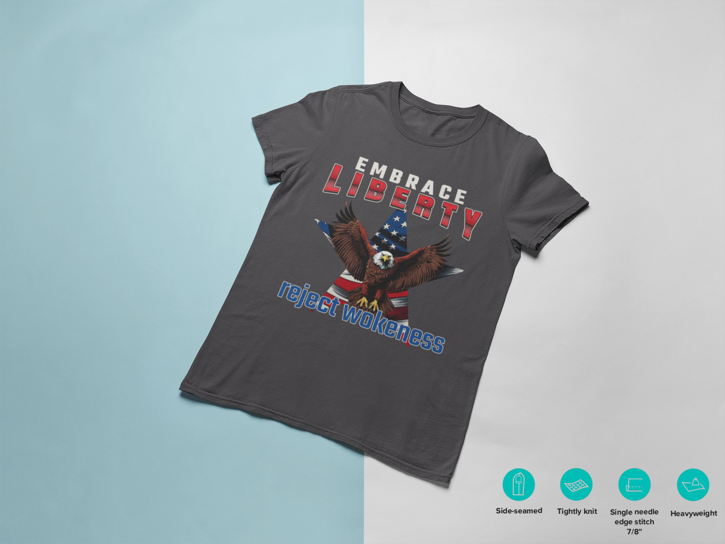 EMBRACE LIBERTY, reject wokeness - Men's Heavyweight T-Shirt