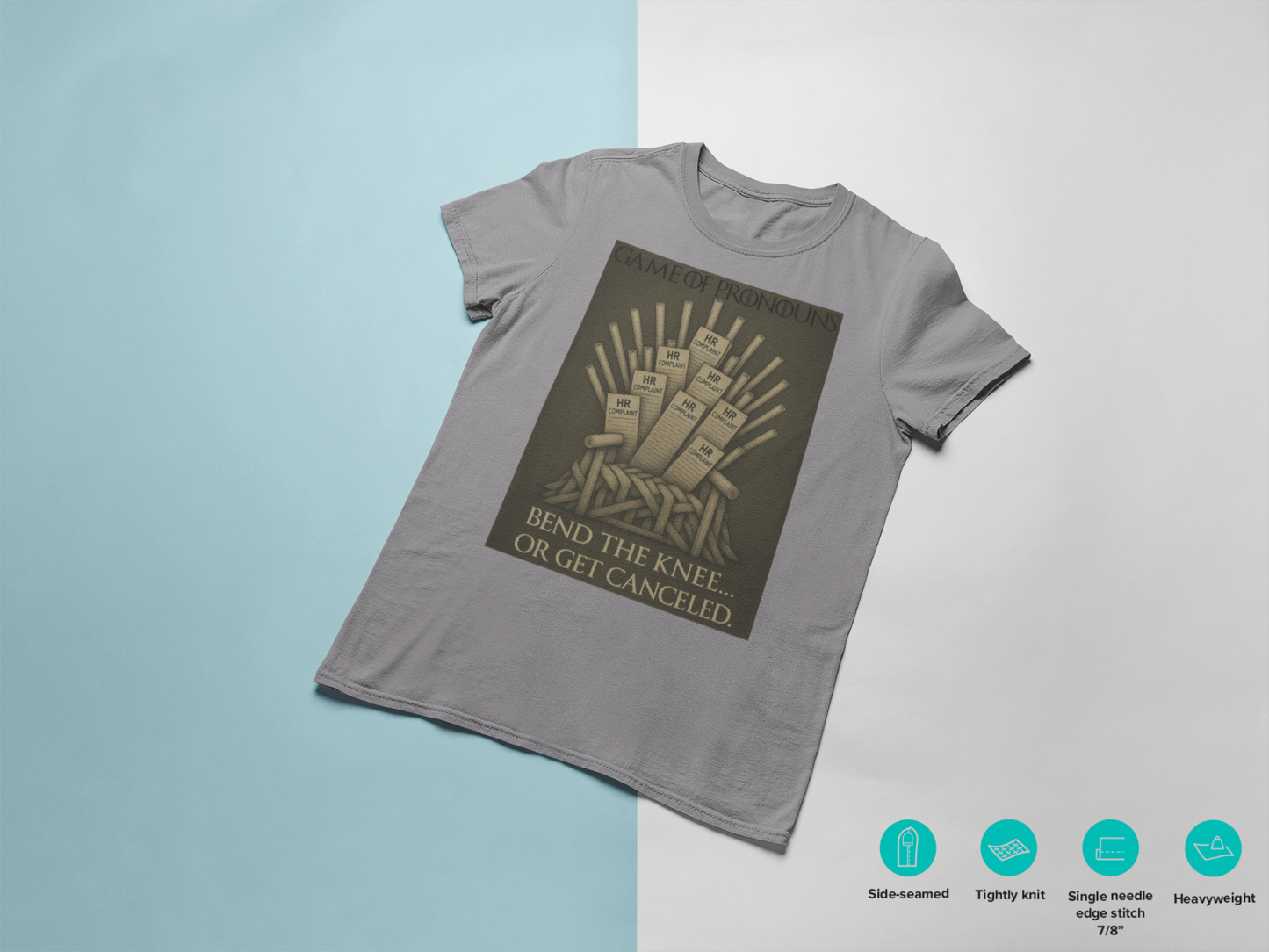 GAME OF PRONOUNS - Men's Heavyweight T-Shirt