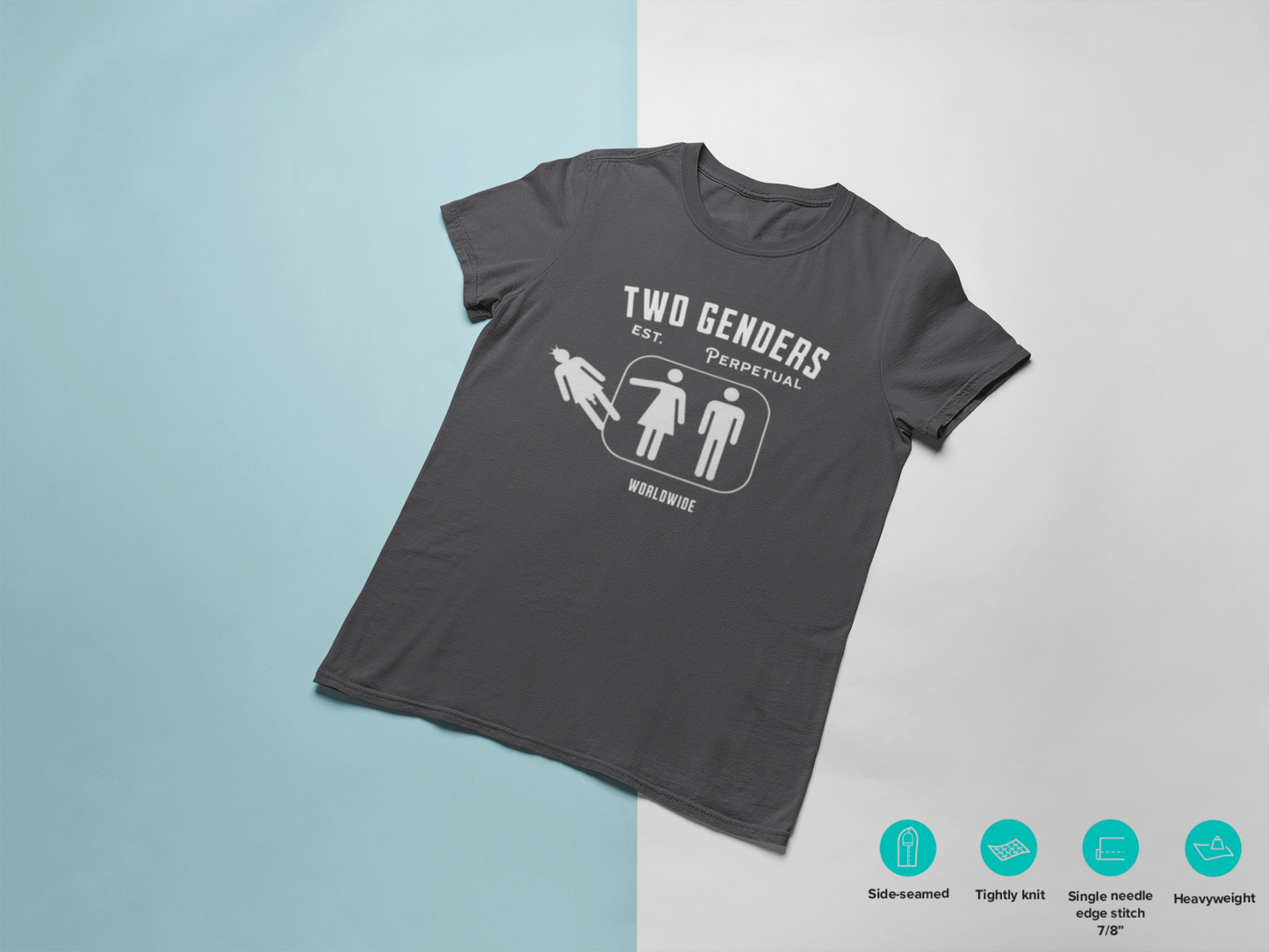 TWO GENDERS est. Perpetual - Men's Heavyweight T-Shirt