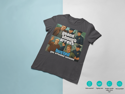 GTA GRAND THOUGHT ARREST - Men's Heavyweight T-Shirt